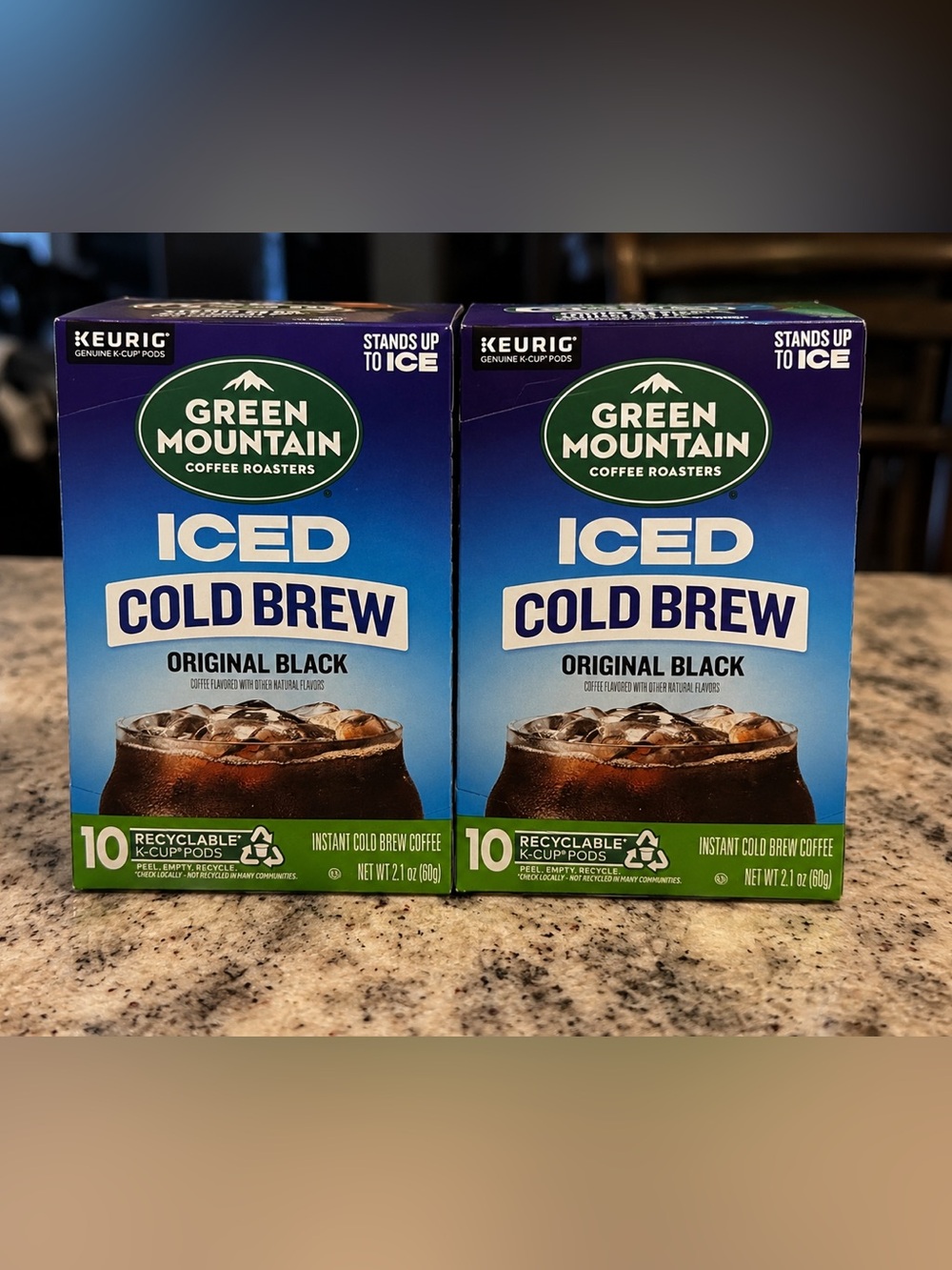 2pack 20pods Keurig Green Mountain Iced Cold Brew Original Black K-Cup Pods